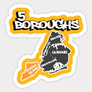 5 Boroughs Sticker